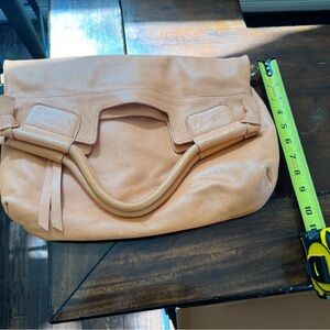 Chic Tan Leather Wristlet